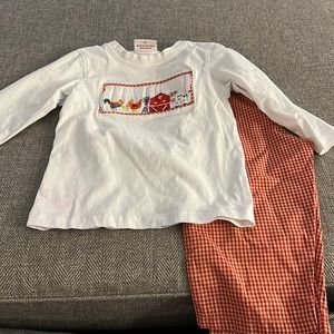 Farm Smocked Pants Set - 2t